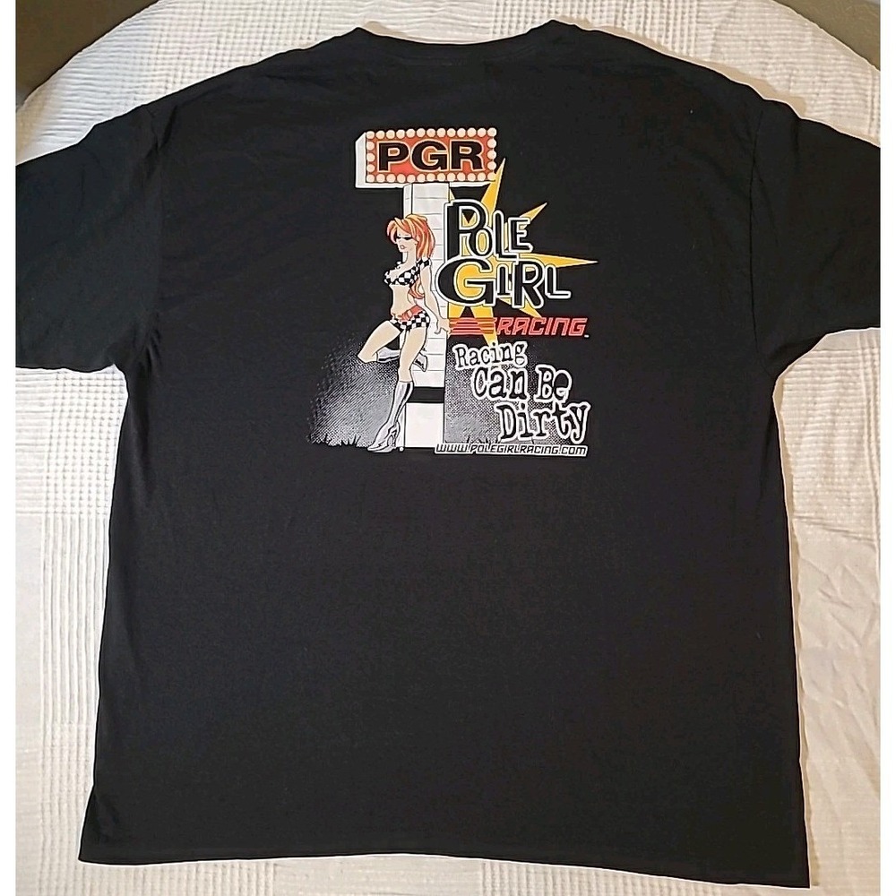 Pole Girl Racing Tshirt Mens XL Black Car Racing